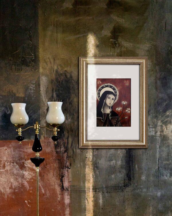 il quadro mostra l'icona di santa chiara3